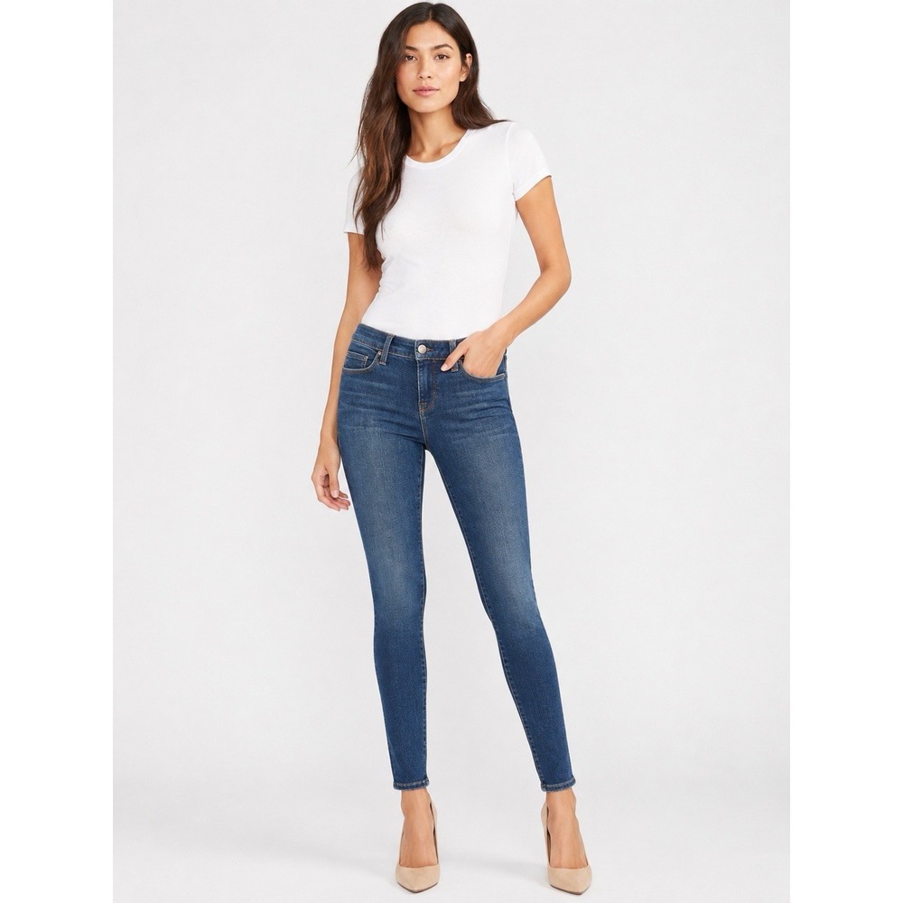 L'AGENCE Women's Size 25 Skinny Jeans Blue Mid Rise Stretch Denim 28" Insea
